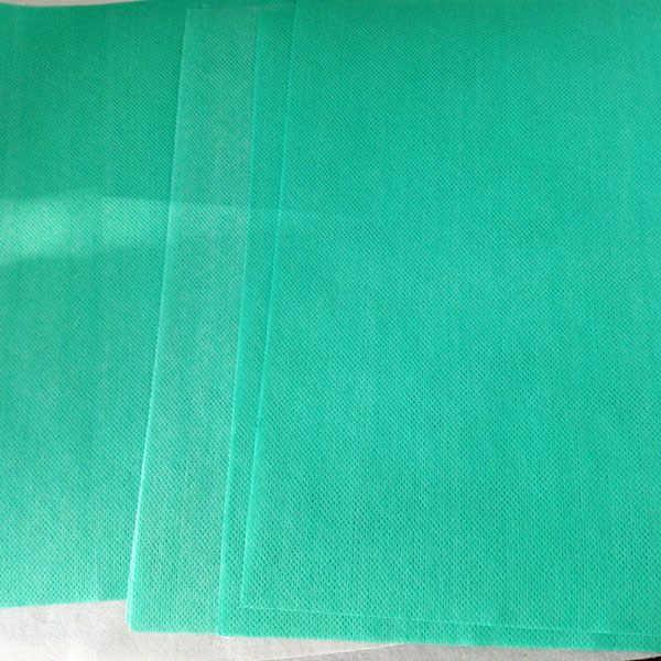 彩色木浆复合水刺无纺布--绿色网孔